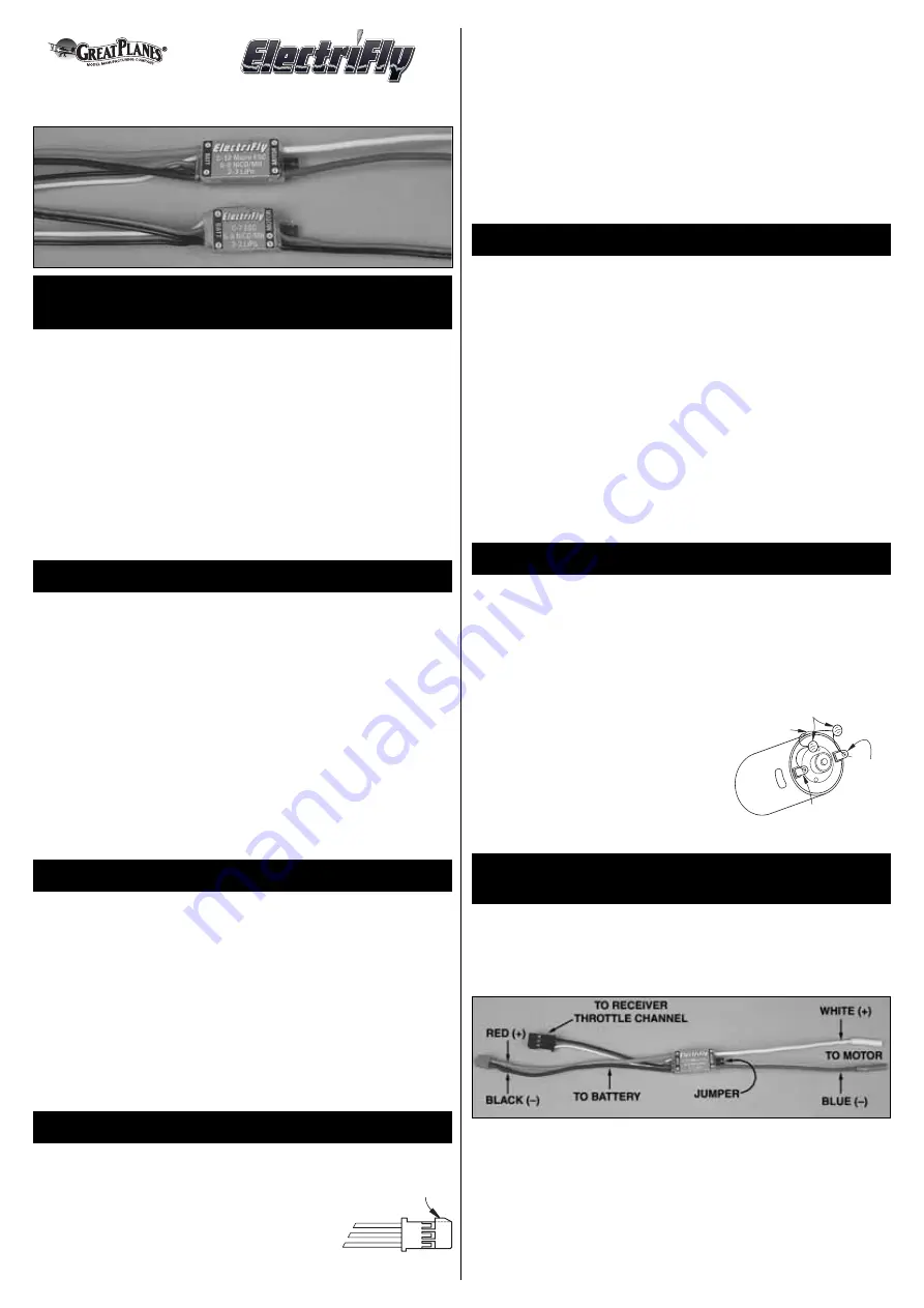 GREAT PLANES ElectriFly C-7 NANO Manual Download Page 1