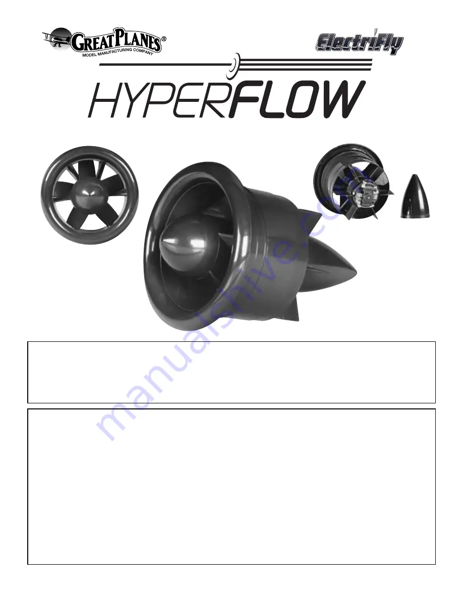 GREAT PLANES ElectriFly HyperFlow Скачать руководство пользователя страница 1