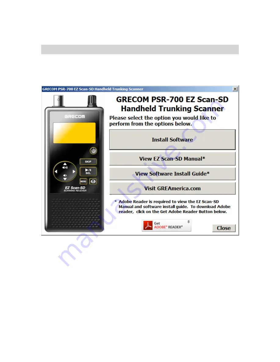 Grecom EZ Scan-SD PSR-700 Owner'S Manual Download Page 10