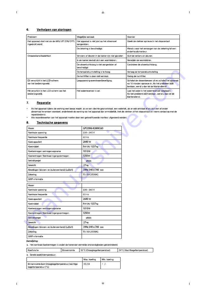 Gree 5644813 Manual Download Page 47