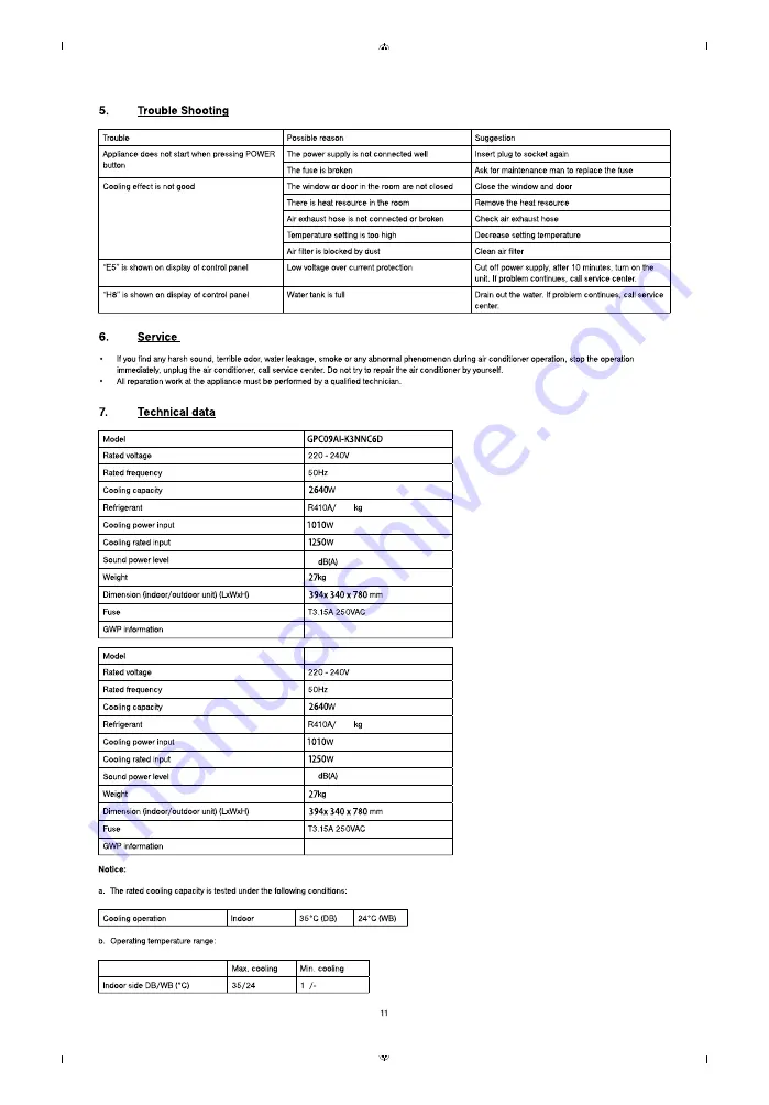 Gree 5644813 Manual Download Page 119