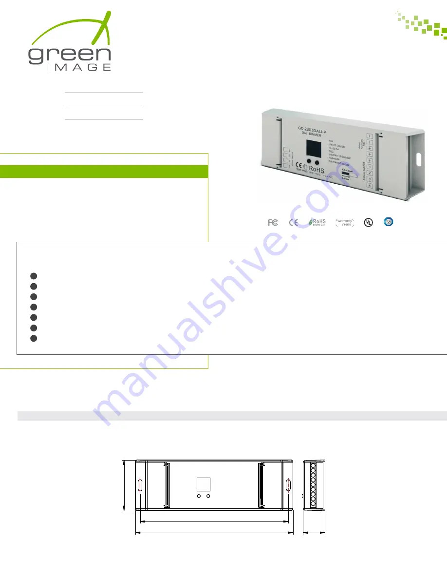 Green image GC-2303DALI-P Скачать руководство пользователя страница 1