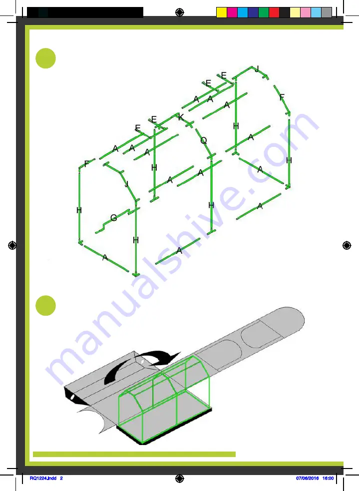 Green-Qube Roof-Qube 1224 Assembly Instructions Download Page 2