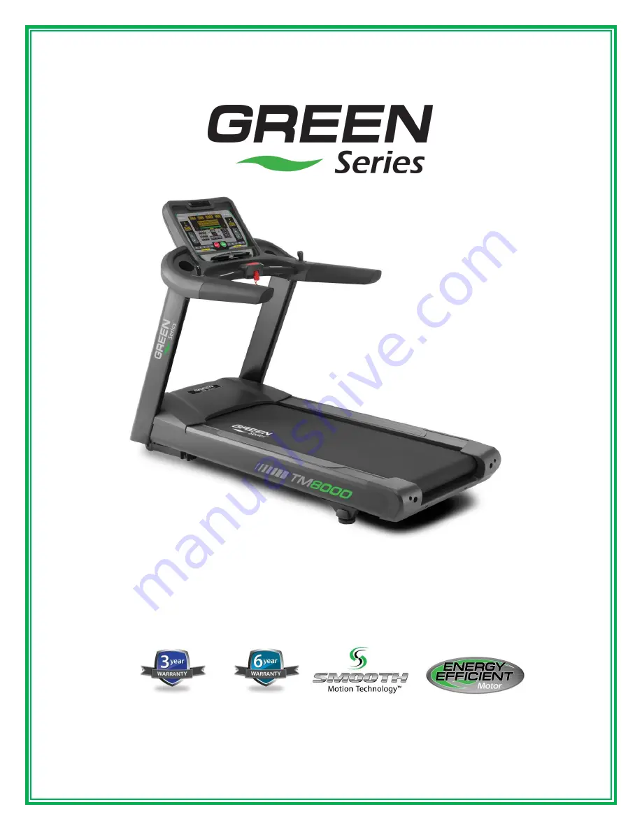 GREEN SERIES FITNESS CIR-TM8000-G Owner'S Manual Download Page 1