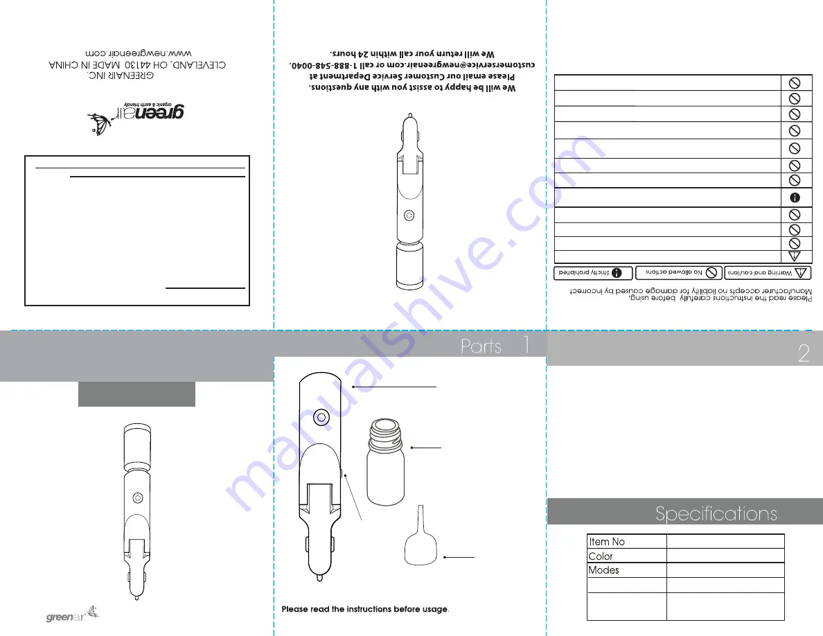 greenair CarAroma II Скачать руководство пользователя страница 1