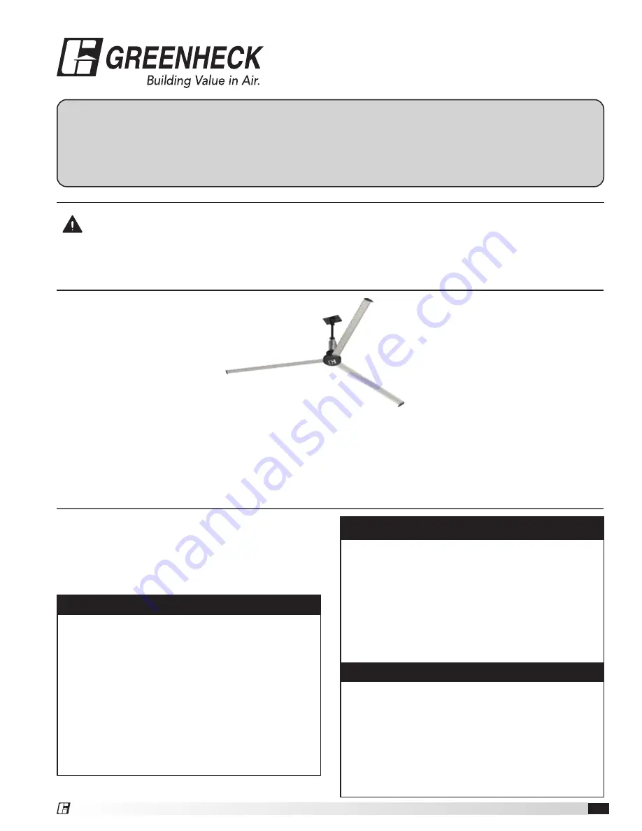 Greenheck DS-M Installation, Operation And Maintenance Manual Download Page 1