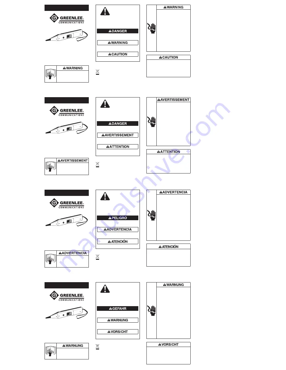 Greenlee 200fp Instruction Manual Download Page 1