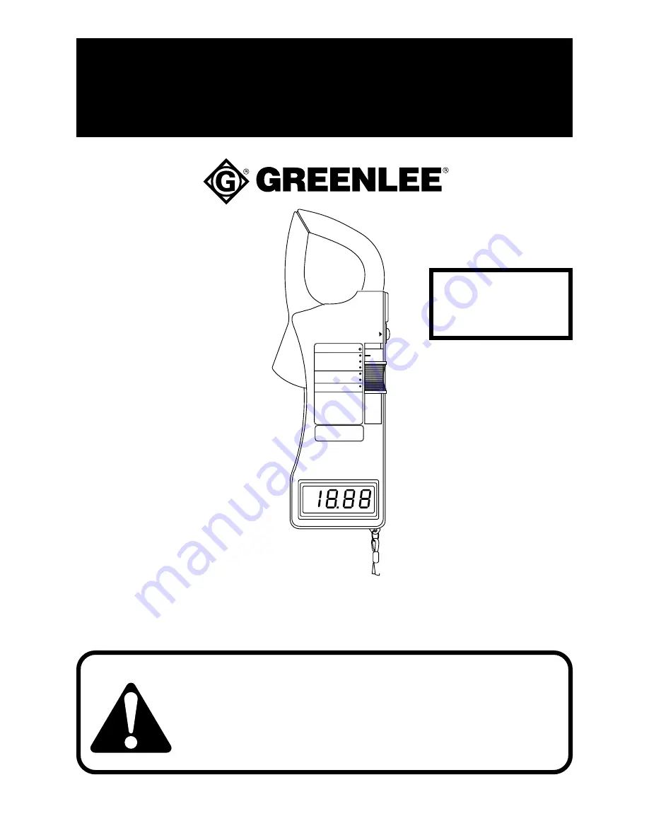 Greenlee 93-804 Скачать руководство пользователя страница 1