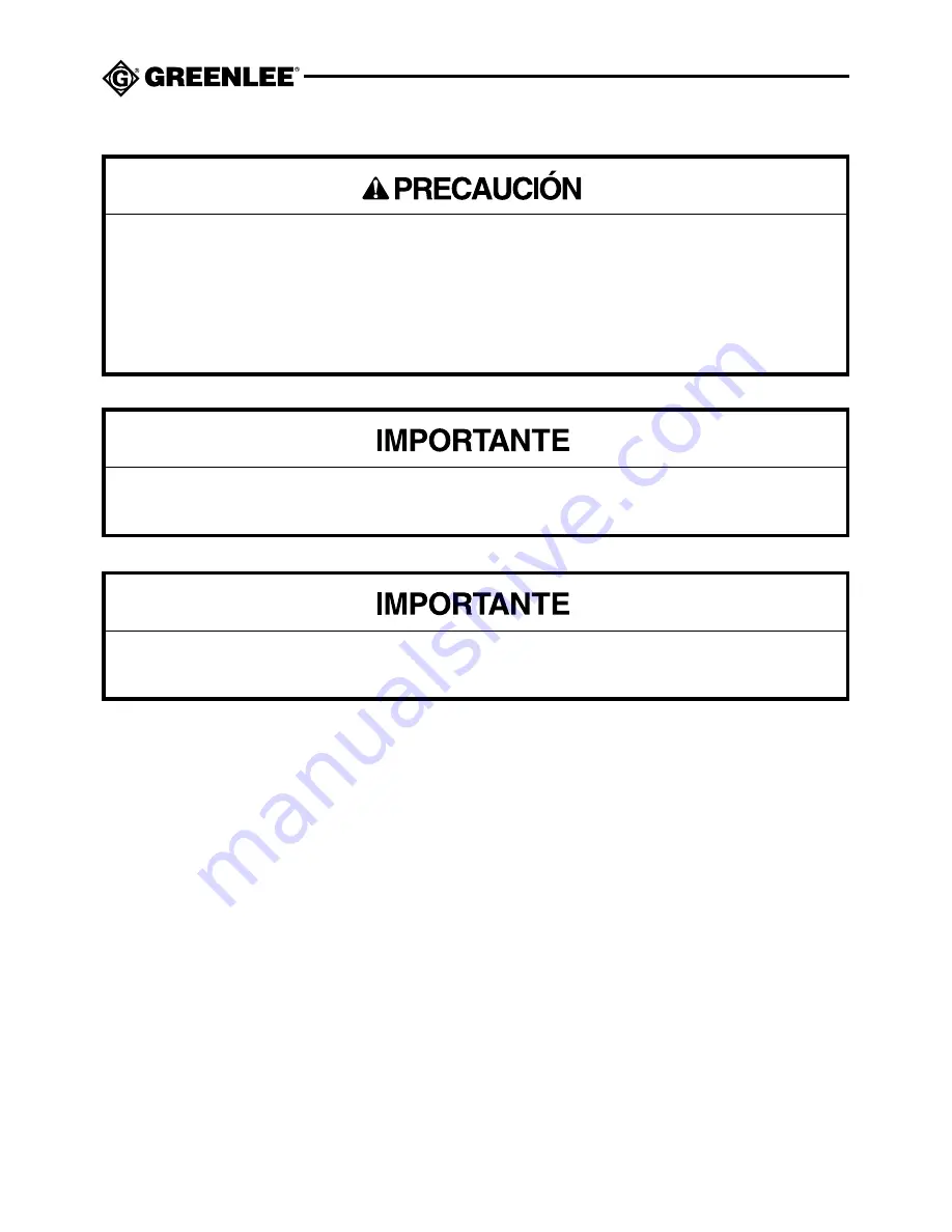 Greenlee BLL-200 Instruction Manual Download Page 24