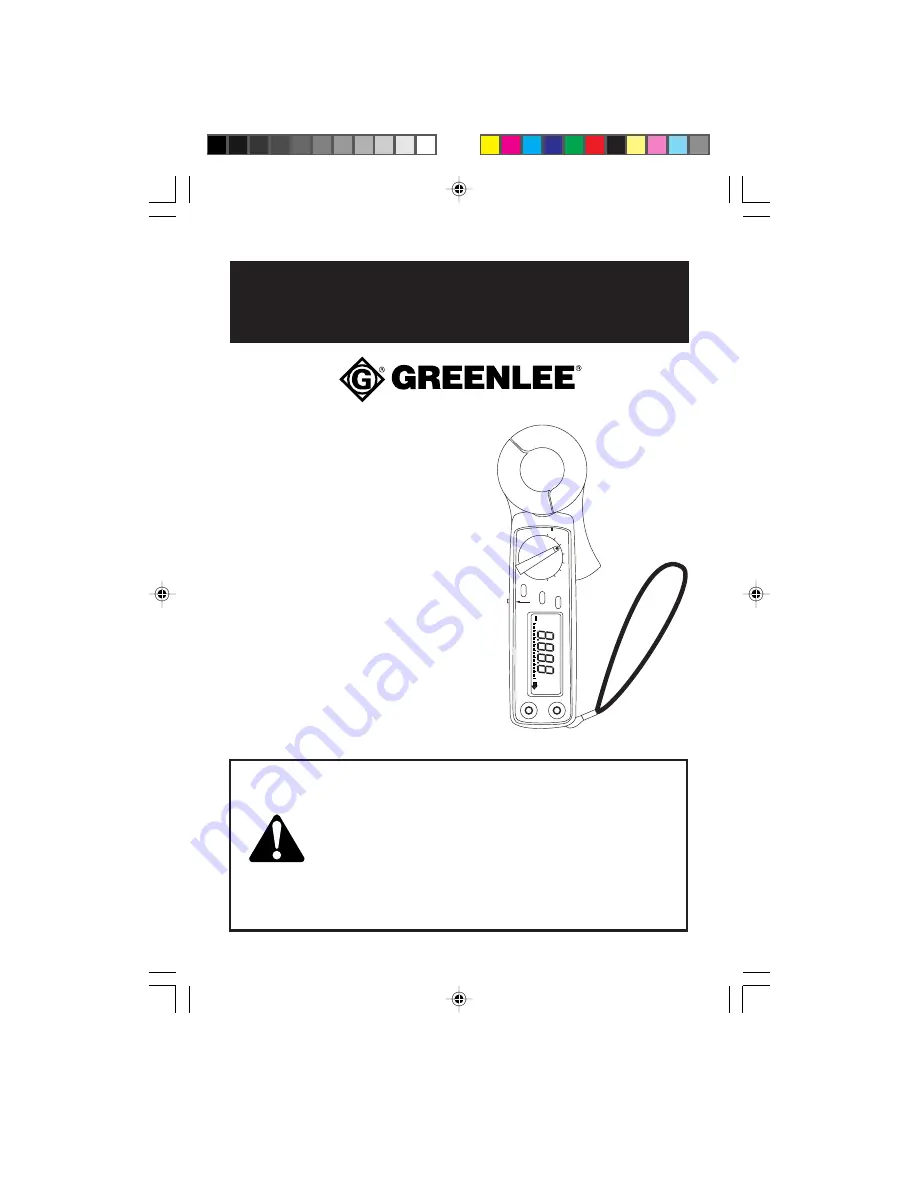 Greenlee CMGL-10 Instruction Manual Download Page 1