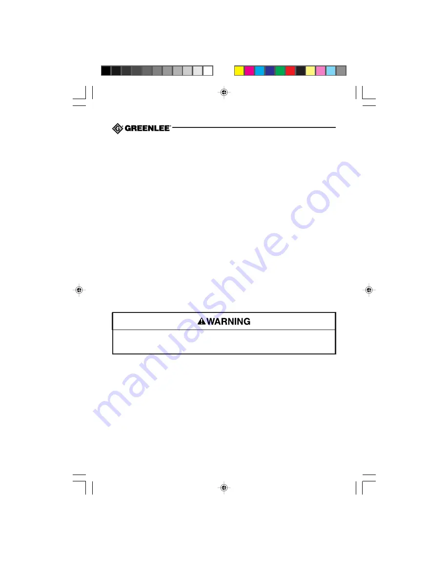 Greenlee CMGL-10 Instruction Manual Download Page 14