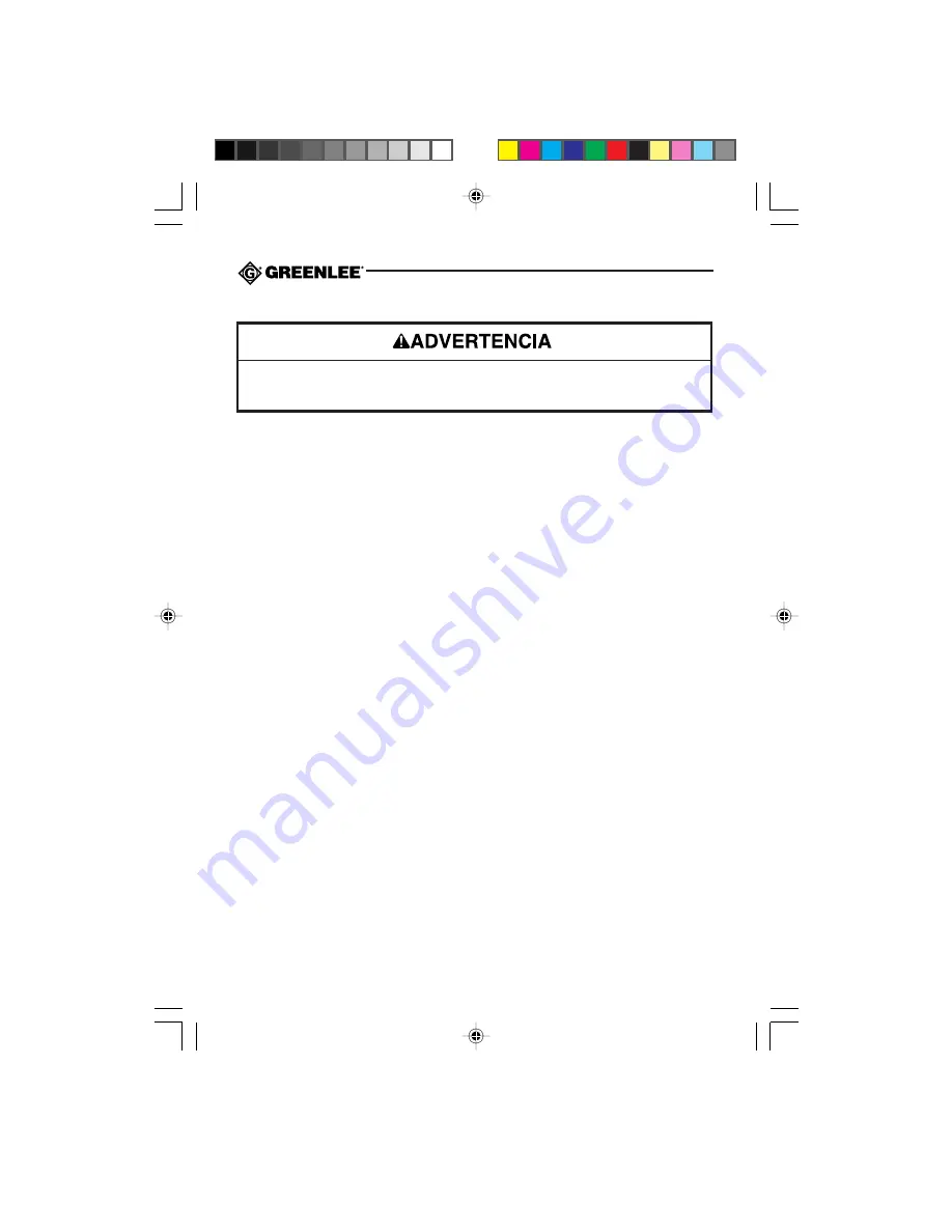 Greenlee CMGL-10 Instruction Manual Download Page 28