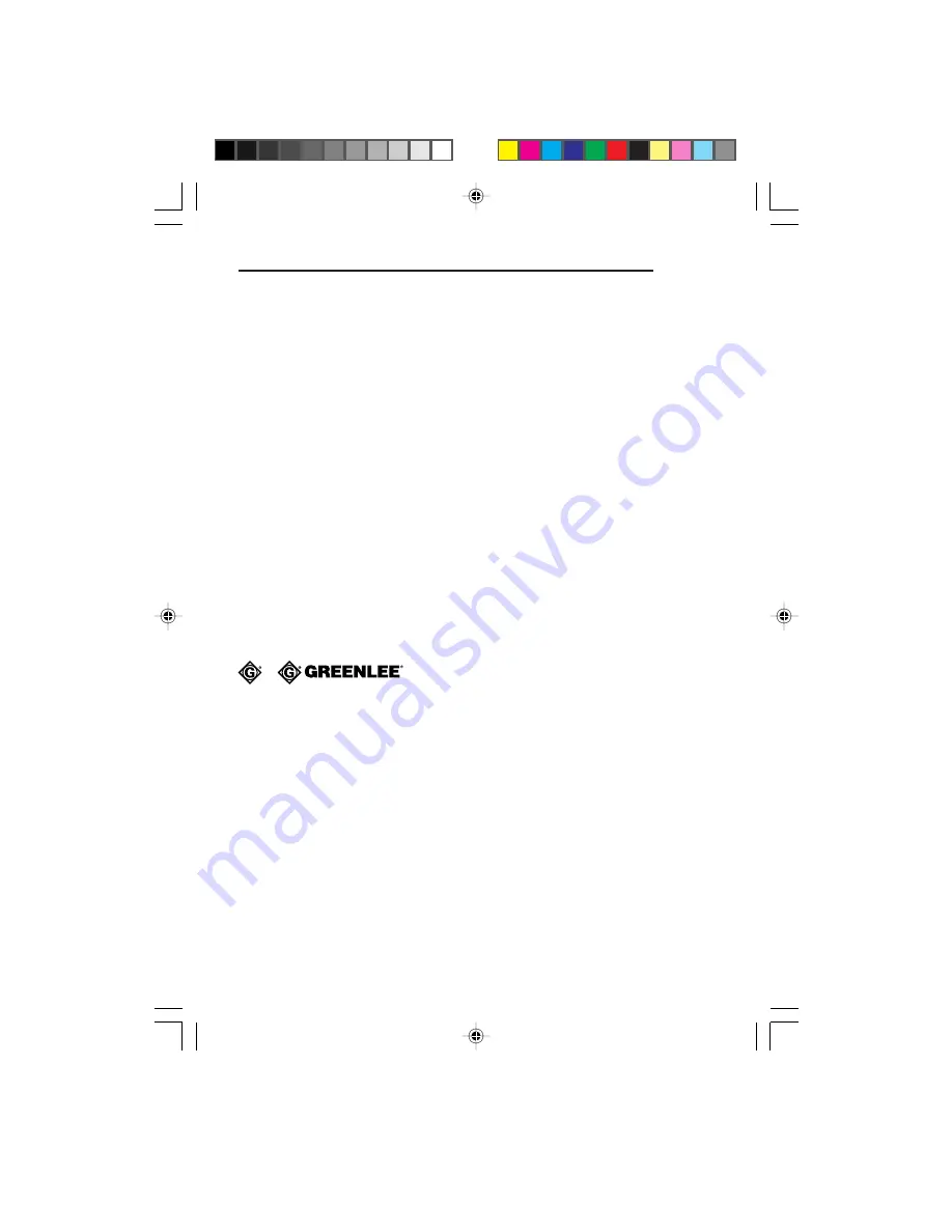 Greenlee CMGL-10 Instruction Manual Download Page 29