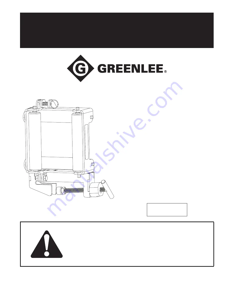 Greenlee CTR100 Скачать руководство пользователя страница 1