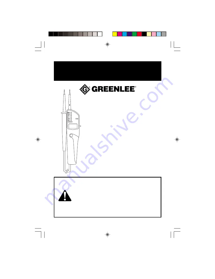 Greenlee DVC-10 Instruction Manual Download Page 1