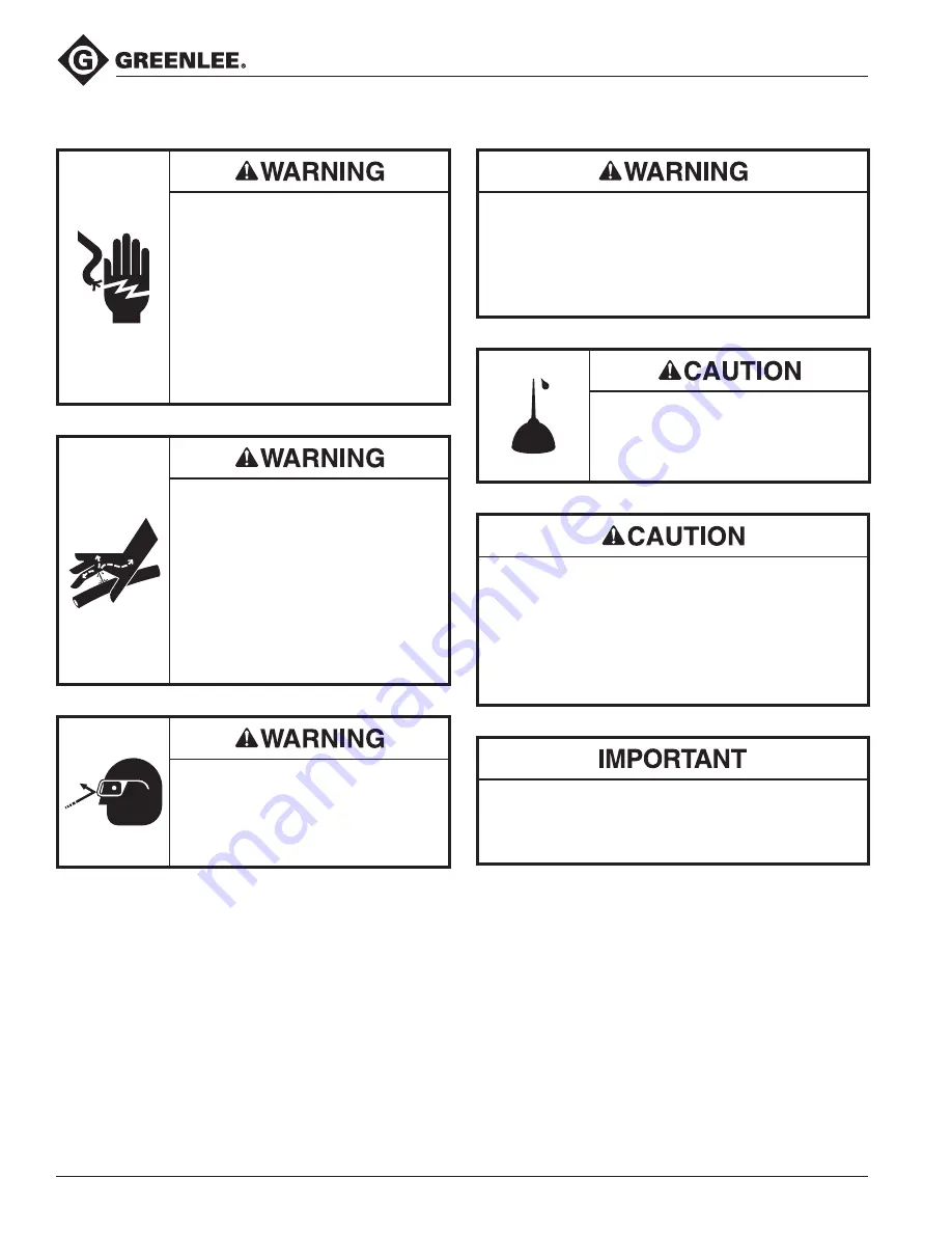 Greenlee EHP700L Скачать руководство пользователя страница 4