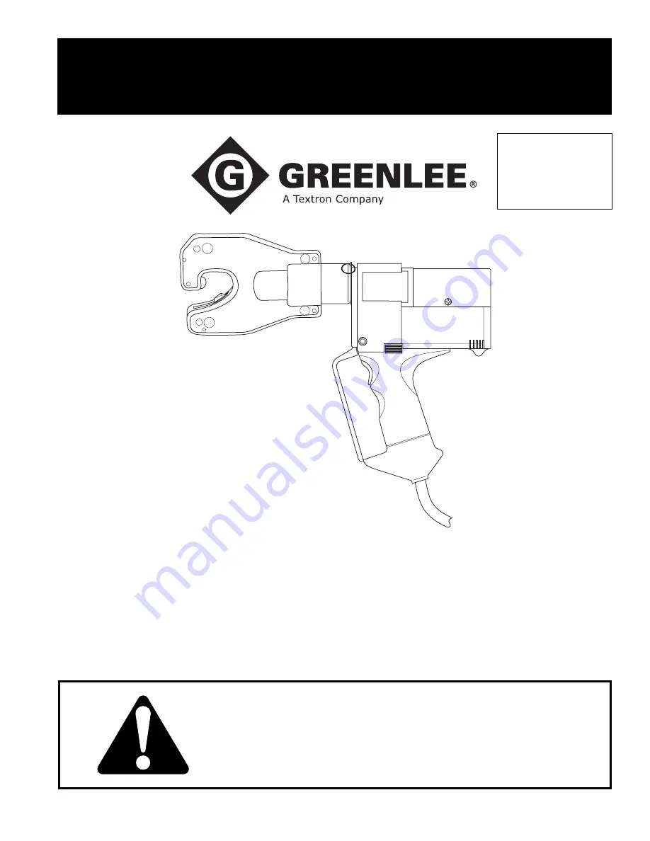 Greenlee GATOR CK06AT Скачать руководство пользователя страница 1