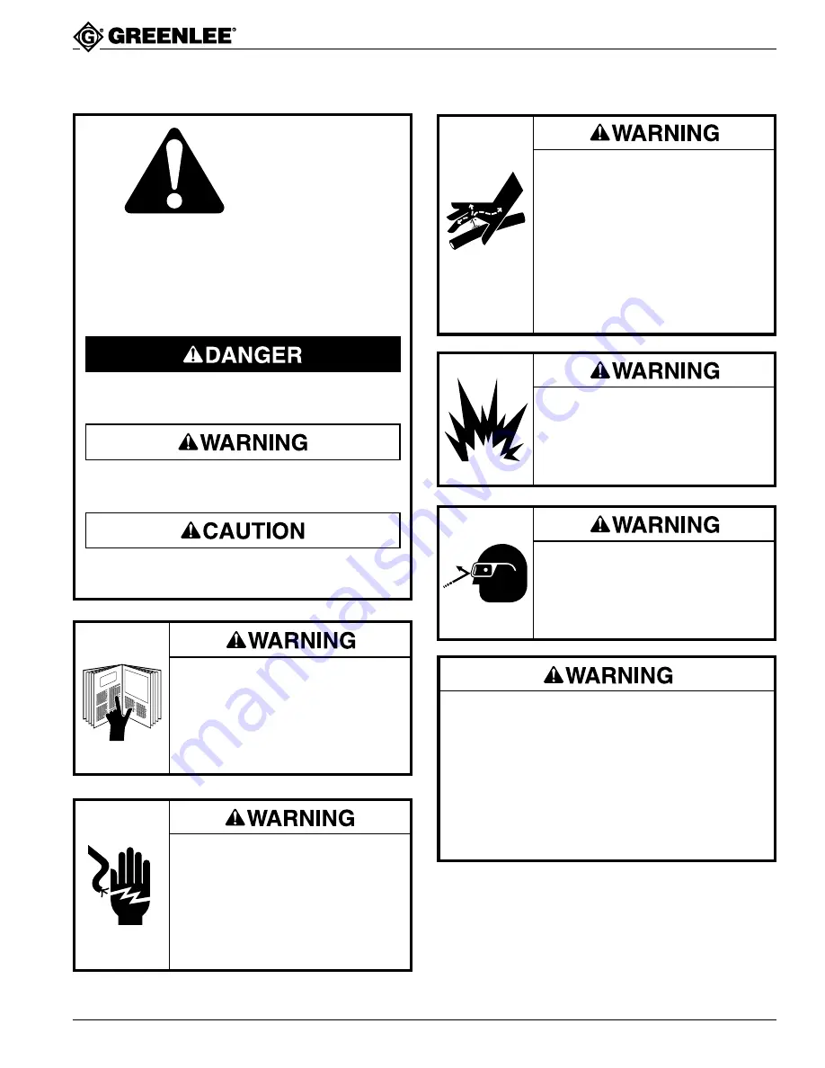 Greenlee GATOR EK06FT Instruction Manual Download Page 3