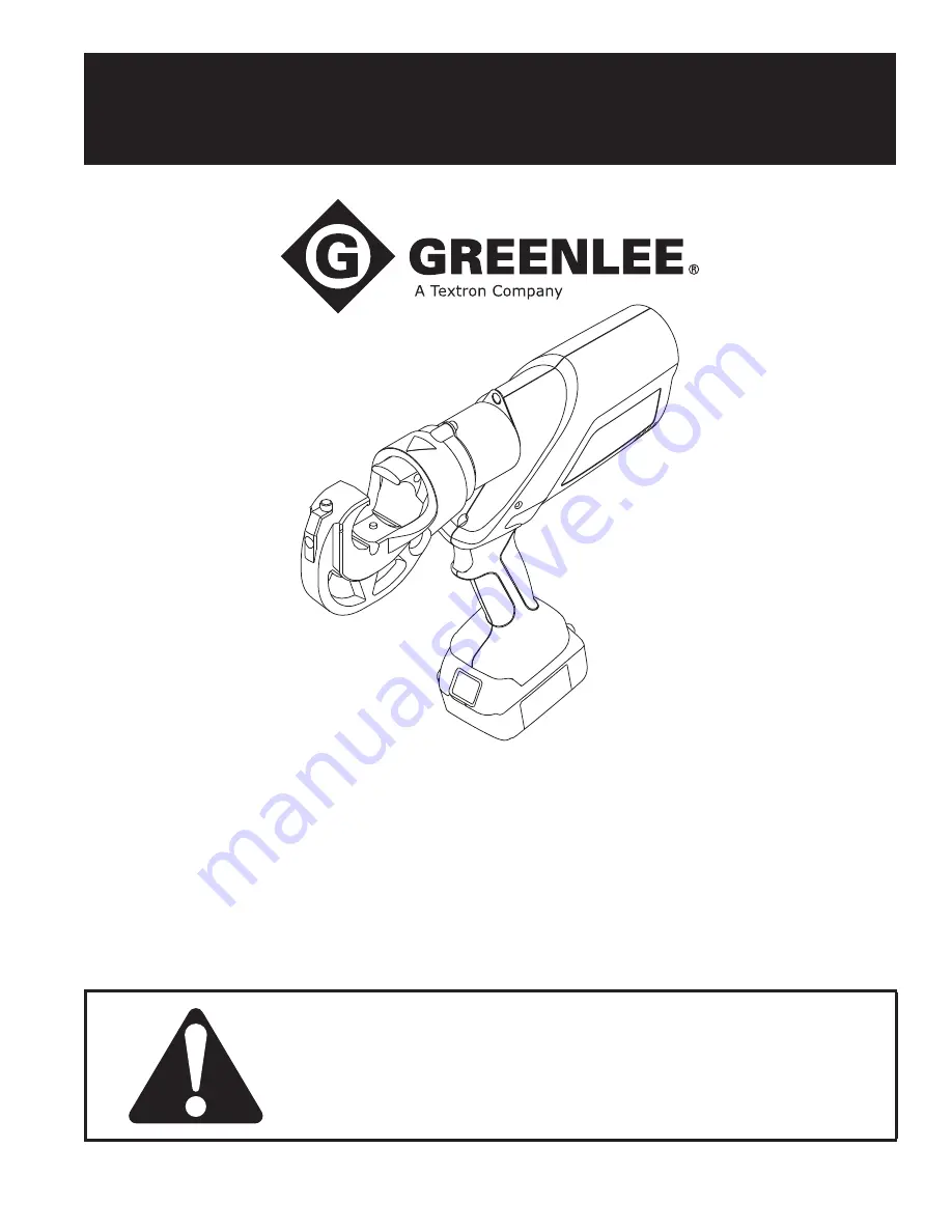 Greenlee GATOR EK1230CL Скачать руководство пользователя страница 1