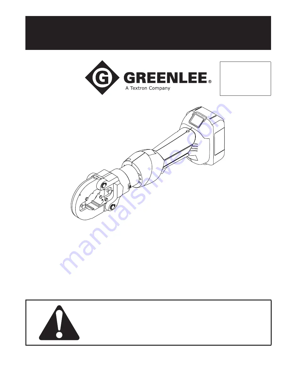 Greenlee GATOR EK622L Скачать руководство пользователя страница 1