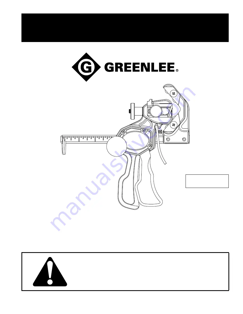 Greenlee JRF-4EPR Instruction Manual Download Page 1