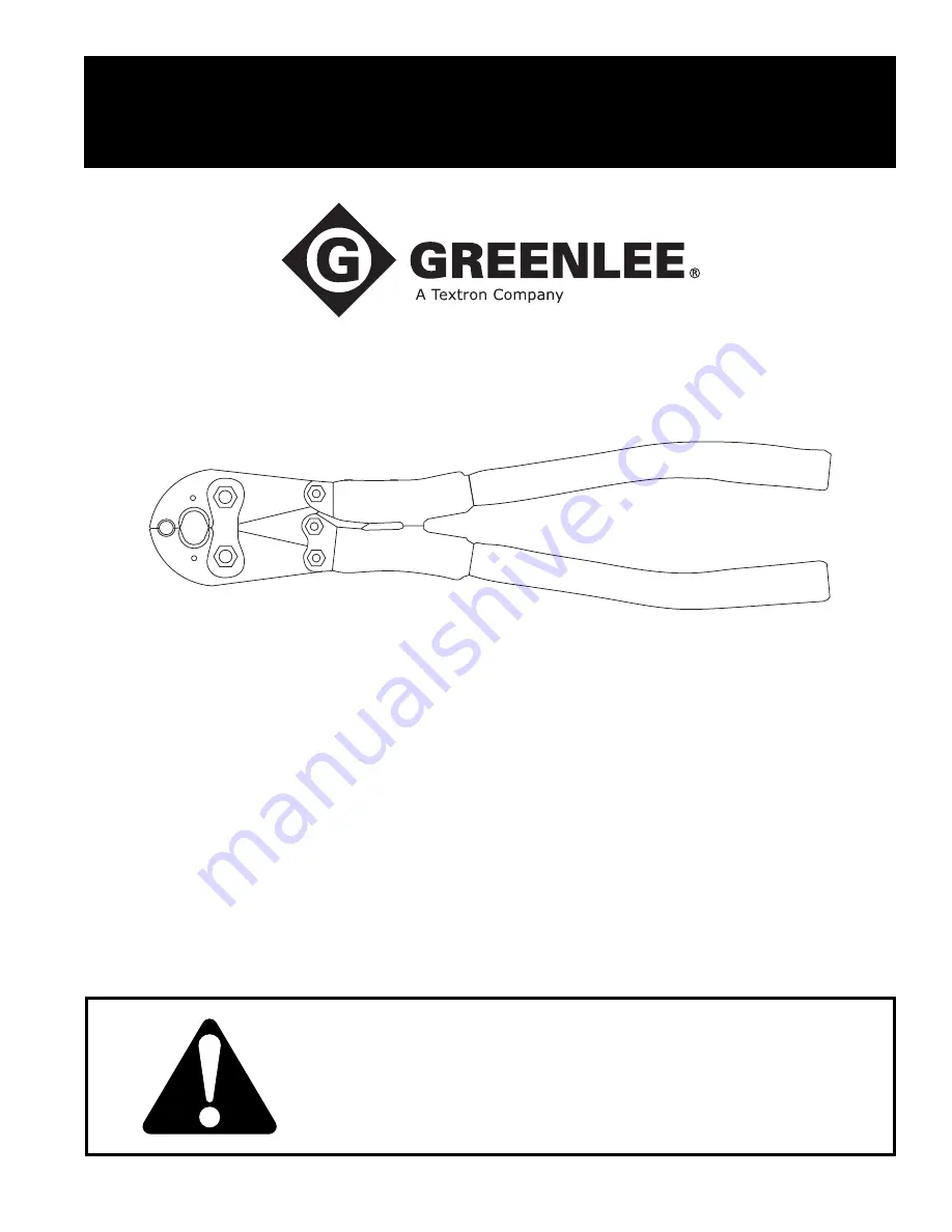 Greenlee K425BG Скачать руководство пользователя страница 1