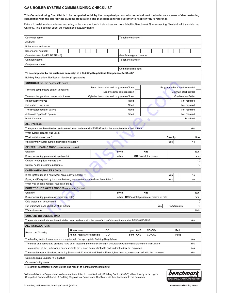 GREENSTAR 12Ri ErP Installation, Commissioning And Servicing Instructions Download Page 54