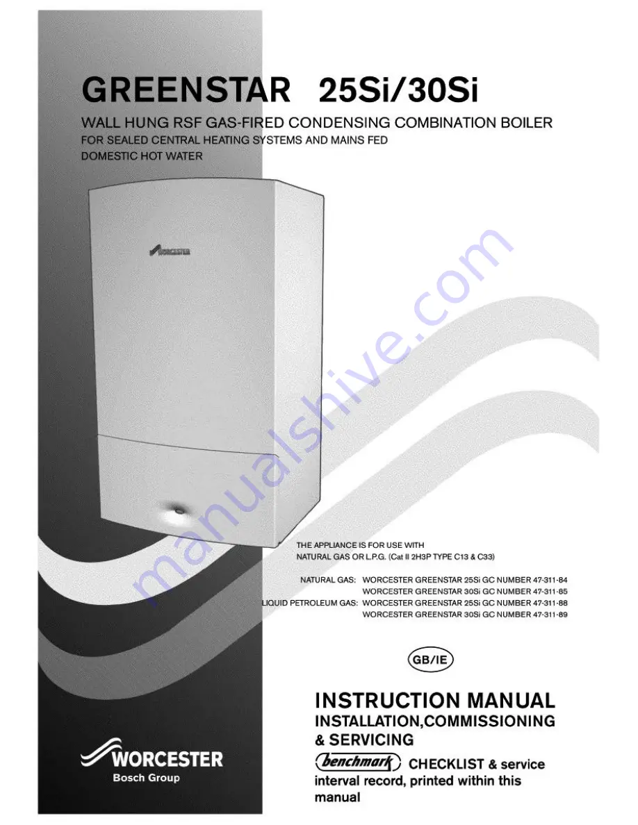 GREENSTAR 25Si Instruction Manual Download Page 1