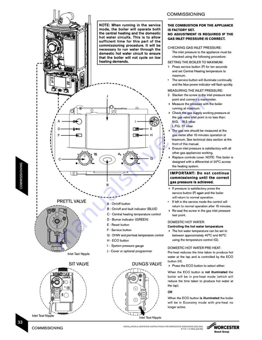 GREENSTAR 25Si Instruction Manual Download Page 34