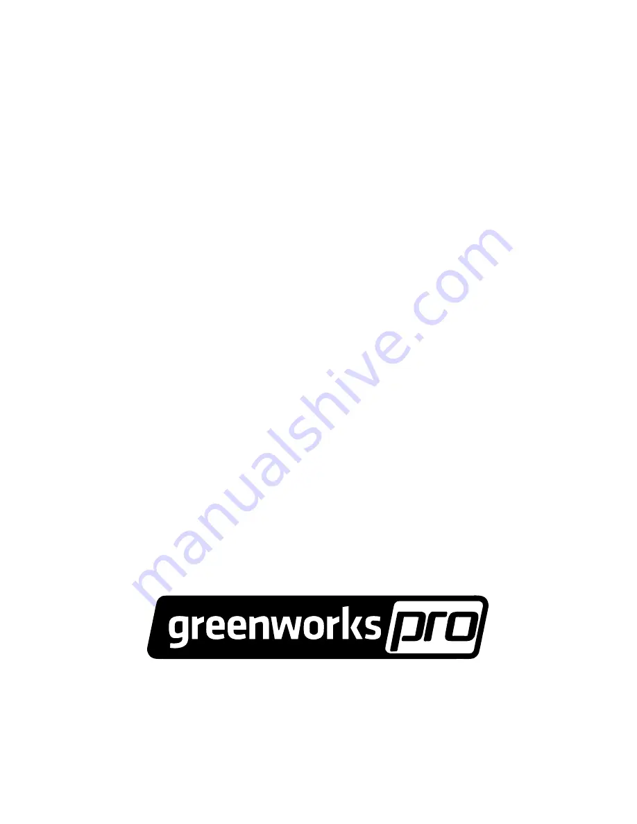 GreenWorks Pro 2103102CT Owner'S Manual Download Page 30