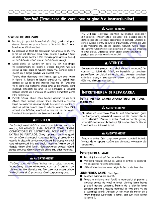 GreenWorks 2200607 User Manual Download Page 127