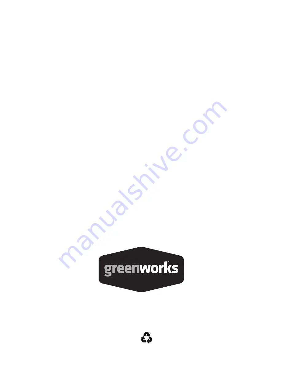 GreenWorks 22032 Owner'S Manual Download Page 22