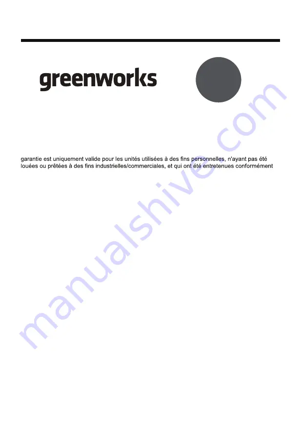 GreenWorks 30012 Operator'S Manual Download Page 10