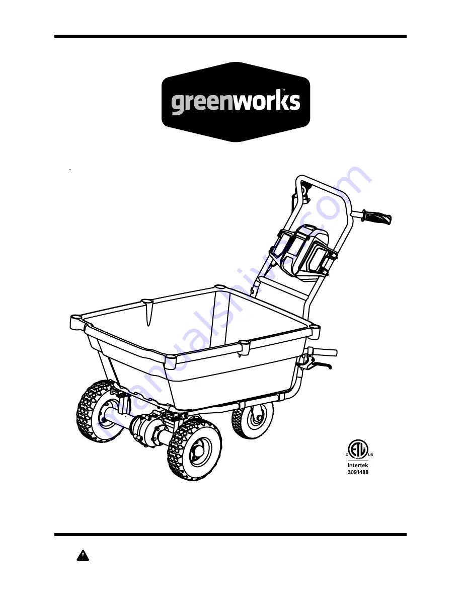 GreenWorks 7400000 Owner'S Manual Download Page 1