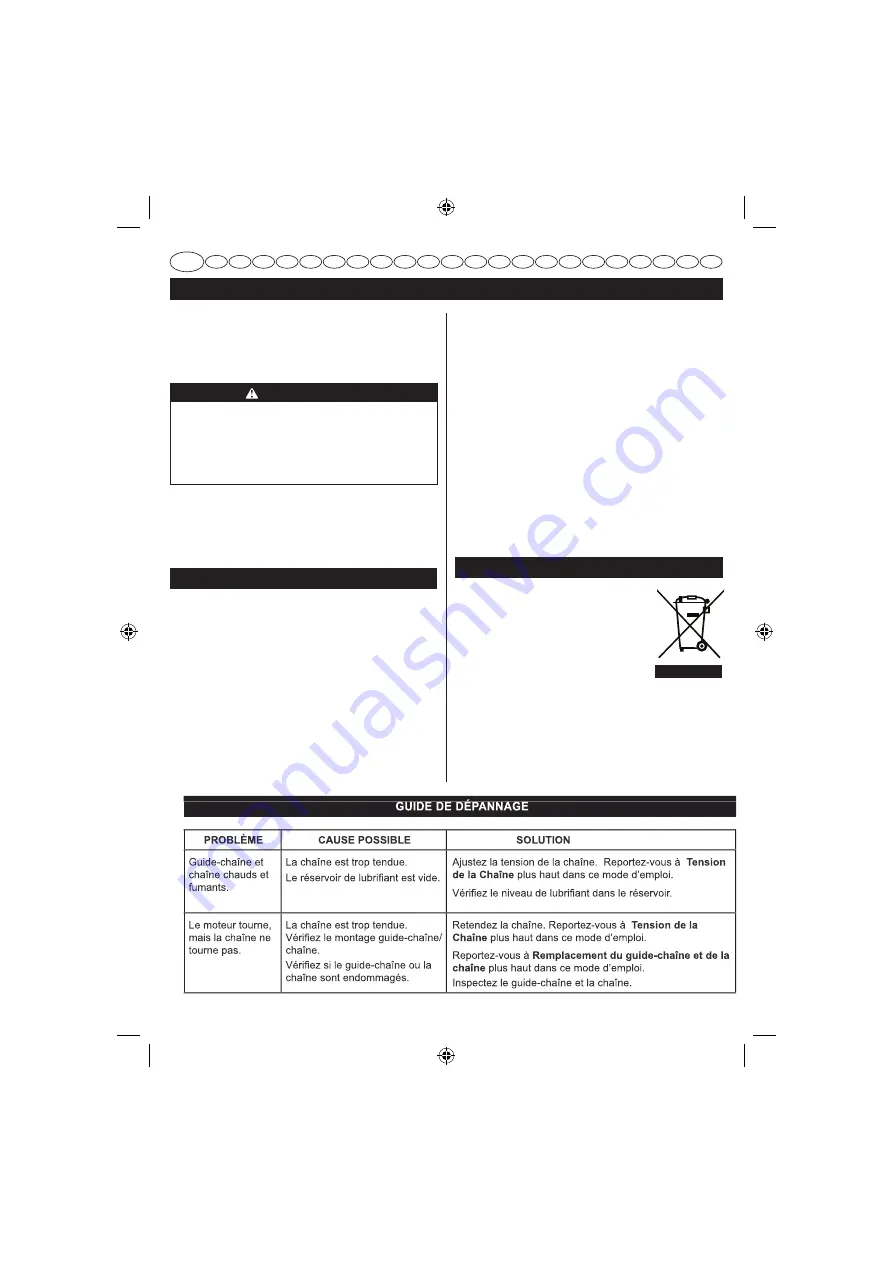 GreenWorks G40CS30 20117UA Operator'S Manual Download Page 14