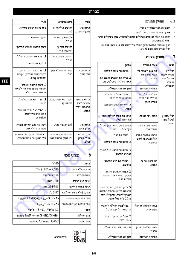 GreenWorks G40LT30 Operator'S Manual Download Page 168