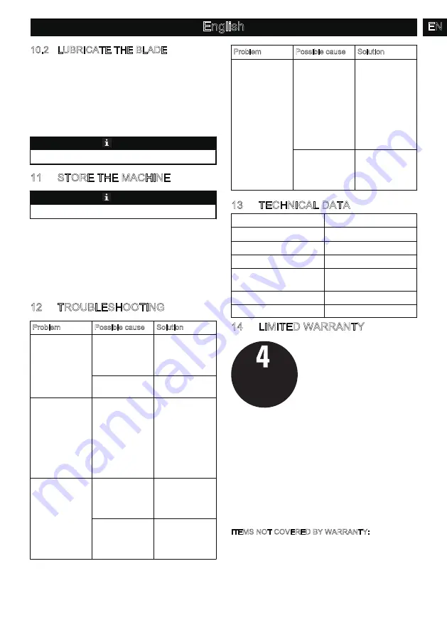 GreenWorks HTF301 Operator'S Manual Download Page 8