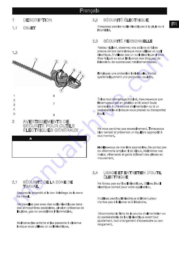 GreenWorks HTF301 Operator'S Manual Download Page 12