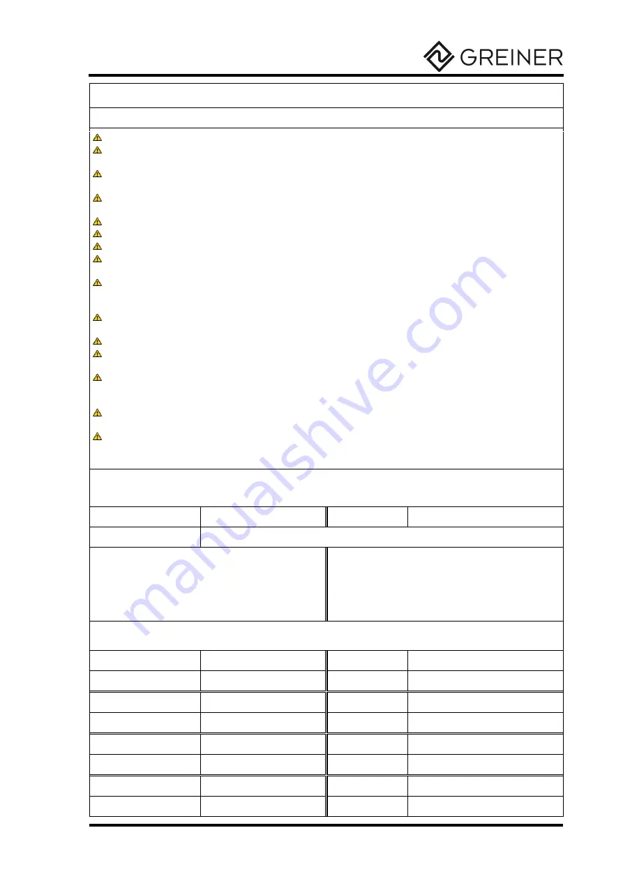 GREINER MULTILINE NEXT DC Скачать руководство пользователя страница 67