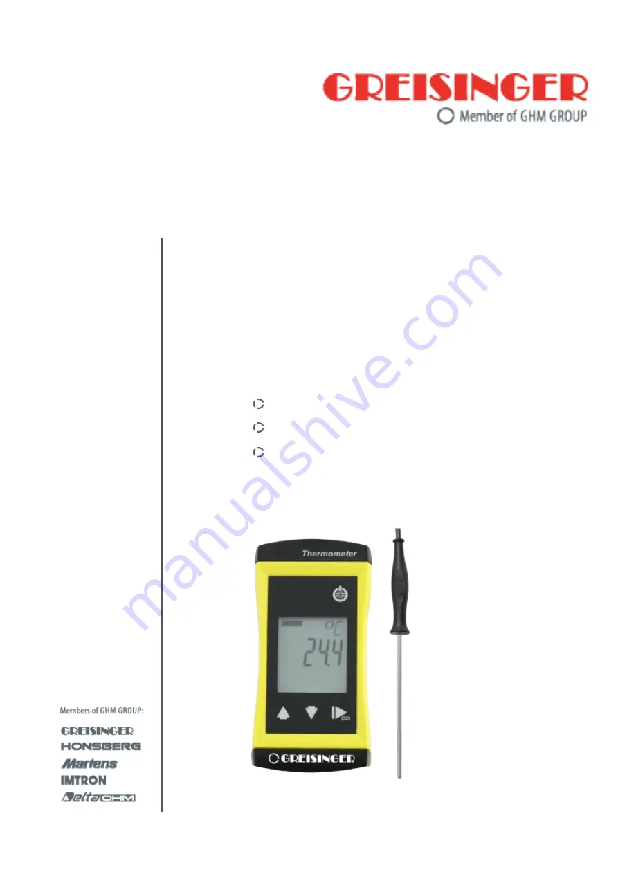 GREISINGER G 1710 Operating Manual Download Page 1