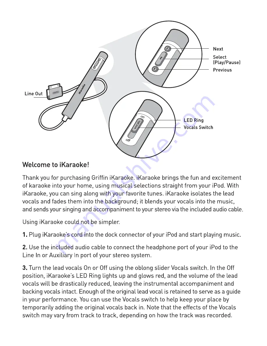 Griffin Technology iKaraoke User Manual Download Page 2