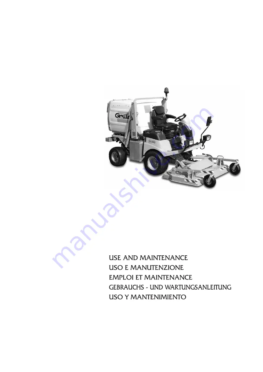 Grillo FD 1500 4WD Use And Maintenance Download Page 1