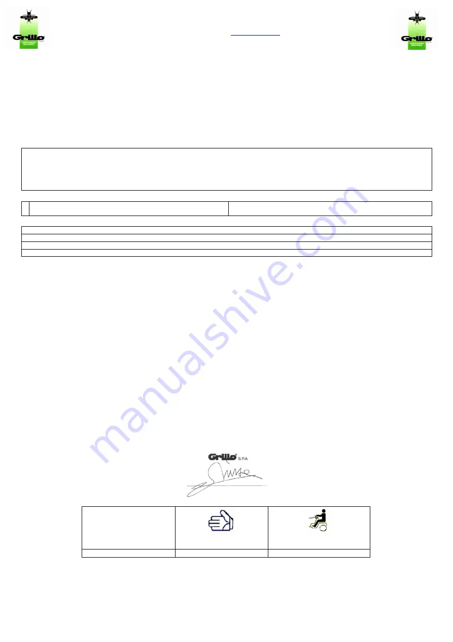 Grillo FD450 Operator'S Manual Download Page 118