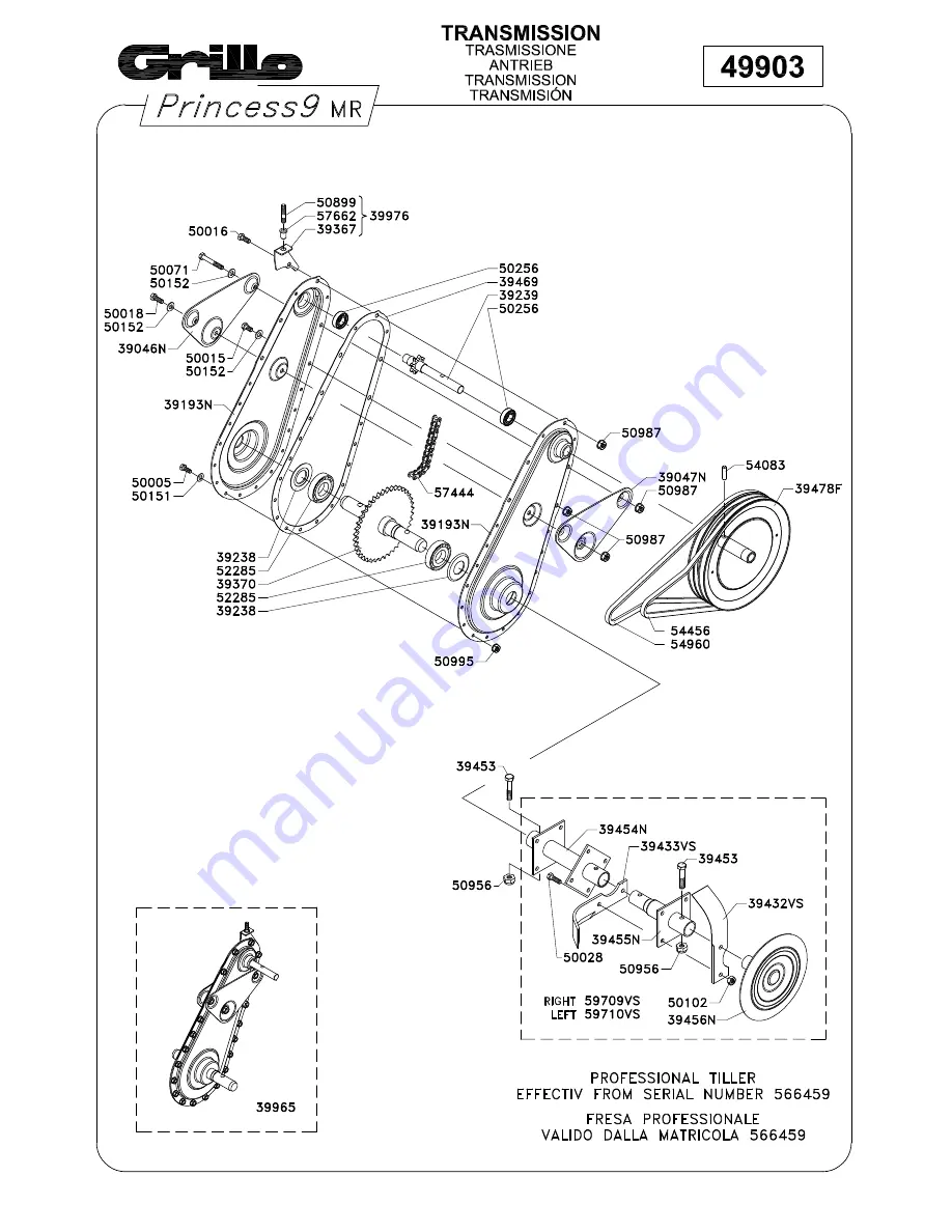 Grillo PRINCESS M1- MR Operator'S Manual And Spare Parts List Download Page 52