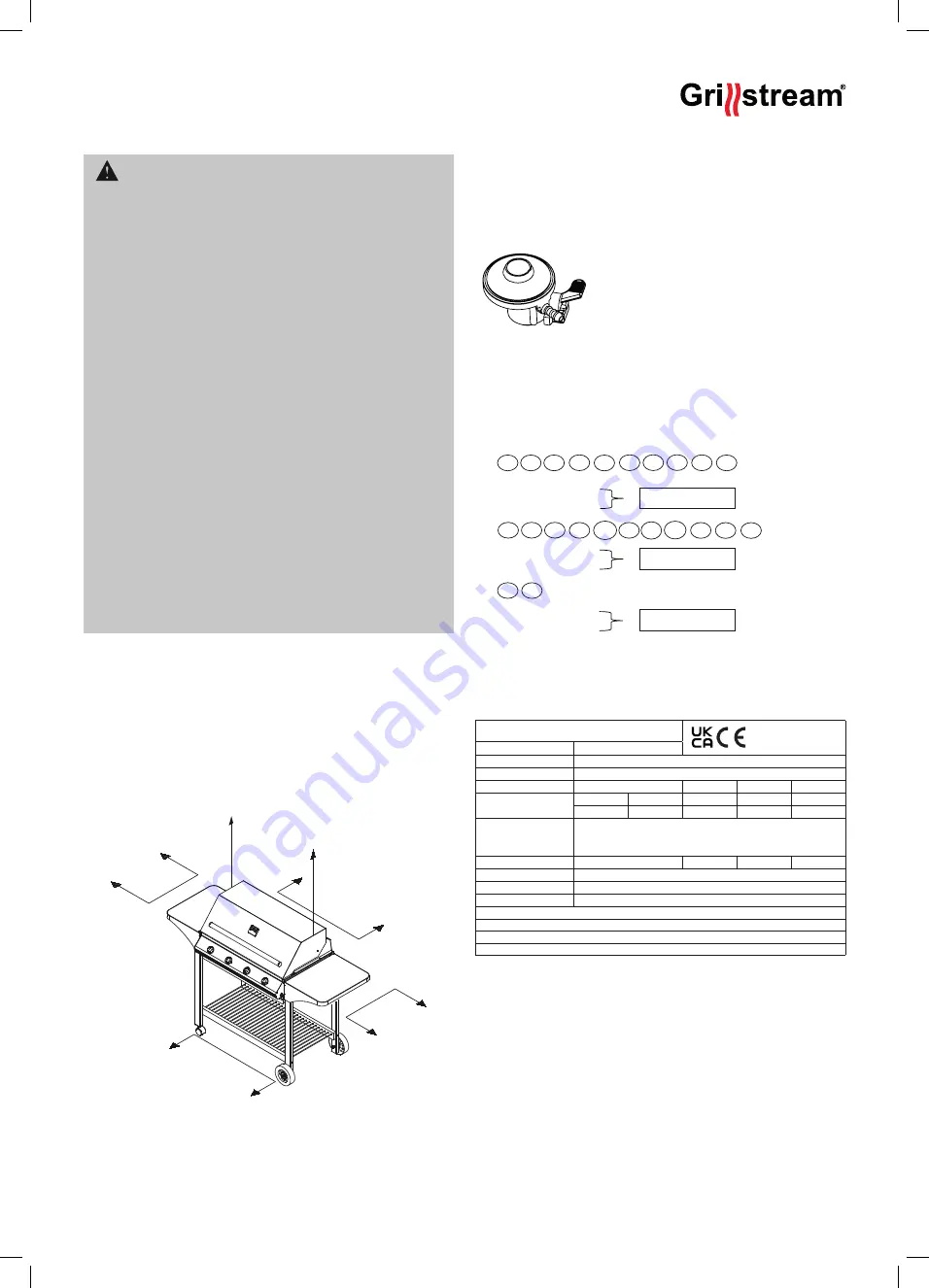 Grillstream GCH30MG Manual Download Page 3