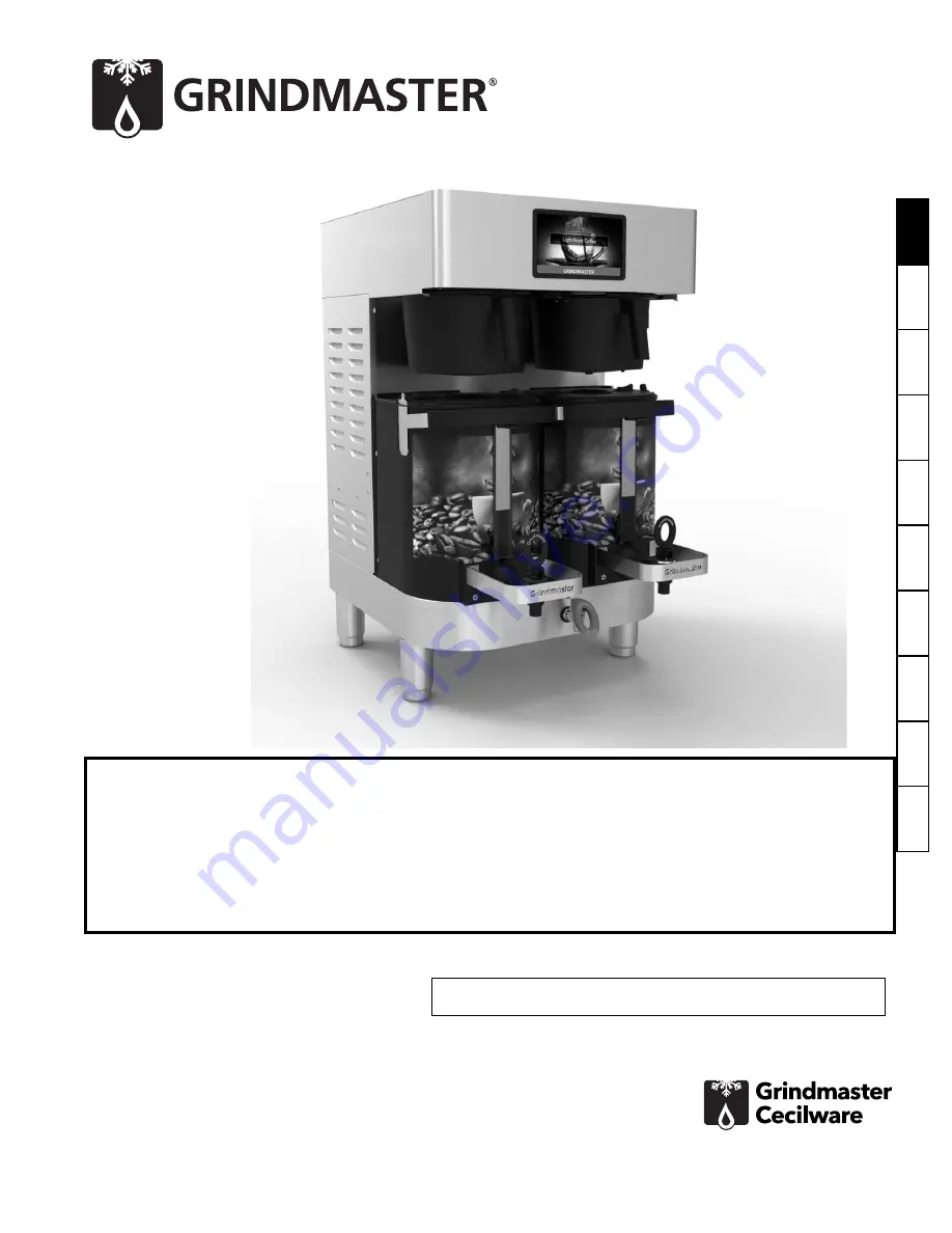 Grindmaster Cecilware PrecisionBrew PBC-2A2 Operator'S Manual Download Page 1