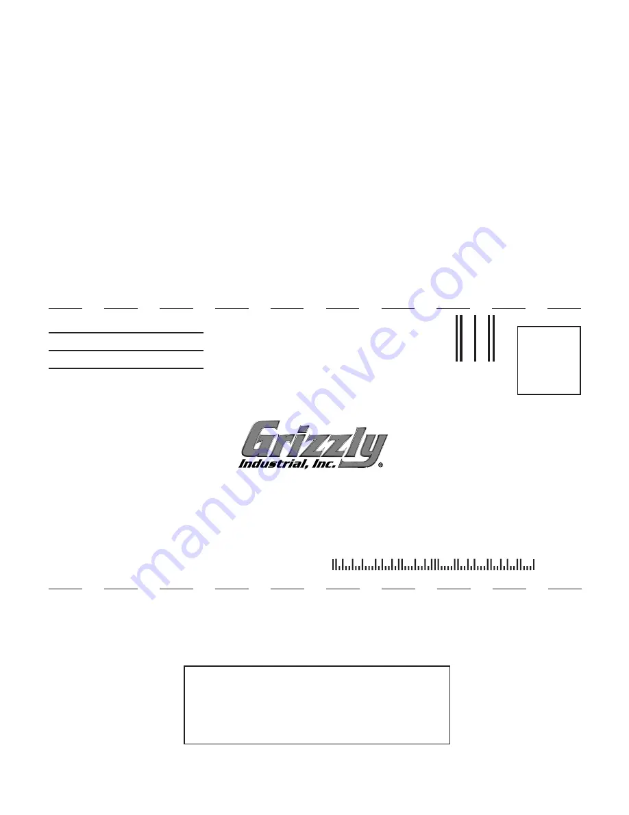 Grizzly G0478 Owner'S Manual Download Page 58