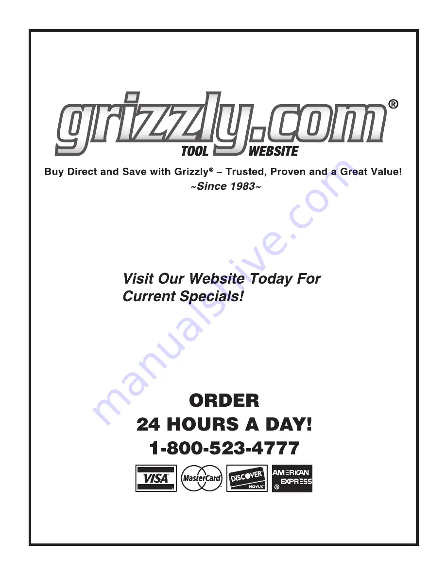 Grizzly G0505 Owner'S Manual Download Page 40