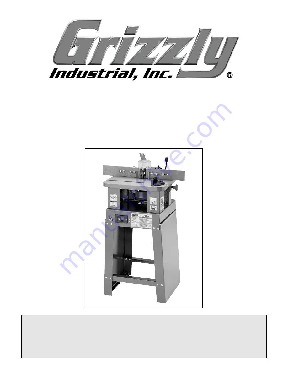 Grizzly G0510 Скачать руководство пользователя страница 1