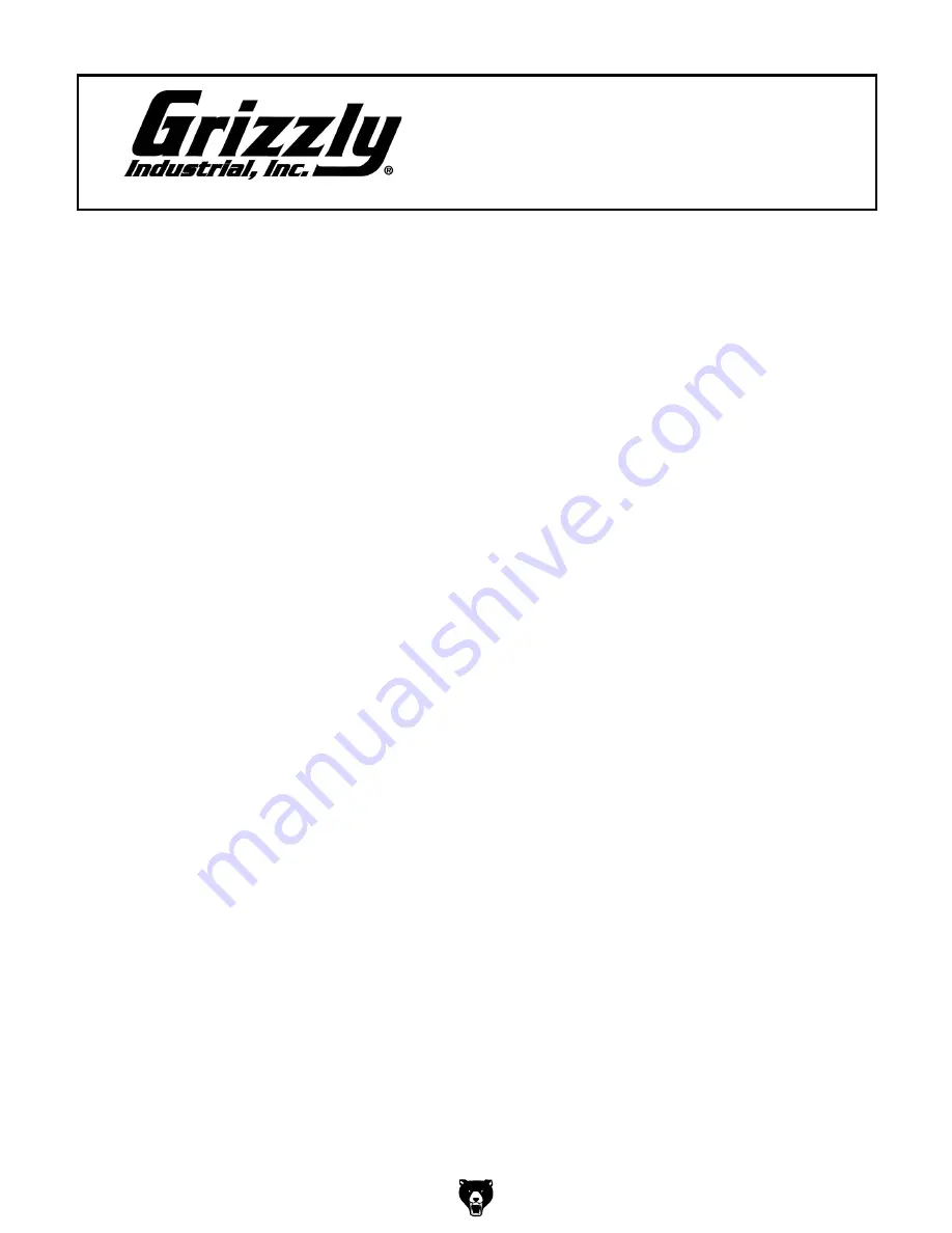 Grizzly g0531b Owner'S Manual Download Page 7